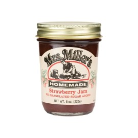 Mrs.Miller's Mrs. Miller's No Sugar Added Strawberry Jam (6) 8 oz Jars Free Shipping