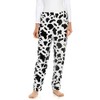 Leveret Fleece Womens Sleep Pants Black Cow Large