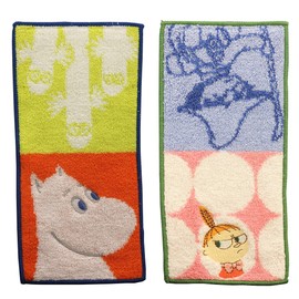Marushin 1505012800 Half Handkerchief, Pocket Towel, Set of 2, Moomin, Color Friends, Kindergarten, School Entrance Preparation, Kindergarten, Elementary School, Boys, Girls, Character