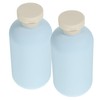 Mobestech 2Pcs Flip Cap Travel Bottles for Toiletries Leakproof Plastic