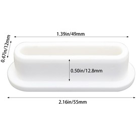 FMHXG 4PCS Silicone Drain Plugs for Sinks Oval Shaped Overflow Plugs Inner Diameter 48.9mm/1.92 inches for Kitchen Bathroom Shopping Mall Hotel Washbasin Overflow Covers Reusable