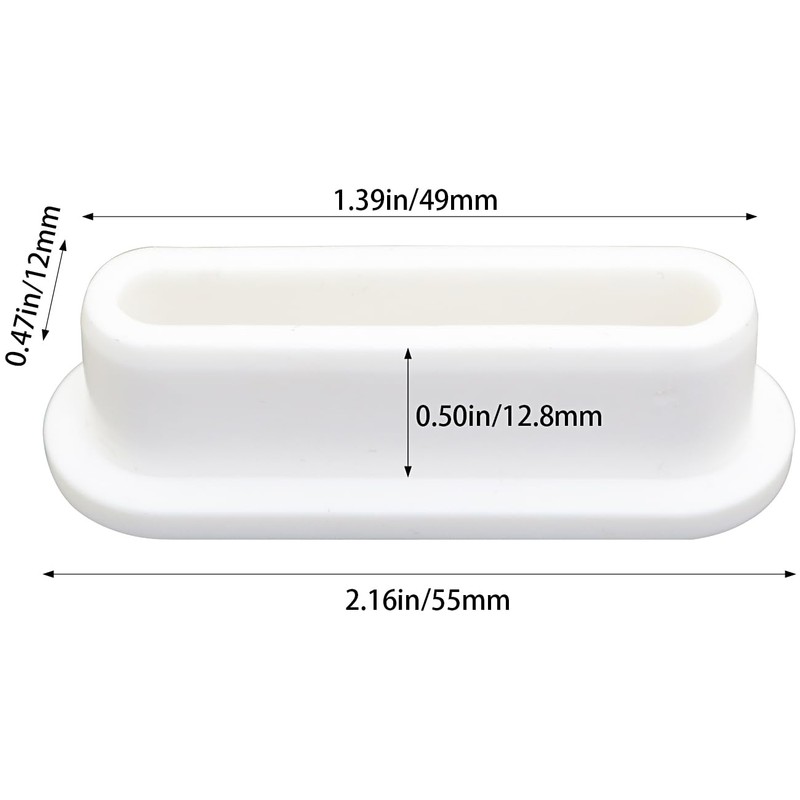 FMHXG 4PCS Silicone Drain Plugs for Sinks Oval Shaped Overflow
