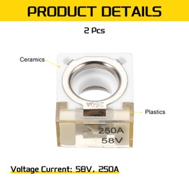 MECCANIXITY 2 Pcs Terminal Fuse 250A 58V Battery Fuse Cover for Automotive Marine RV Charging