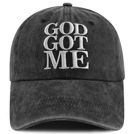 Christian Gifts for Women Men, Funny Embroidered Jesus Hat, God Got Me Baseball Cap, Retirement Christimas Birthday Gifts for Dad Mom Grandpa Grandma