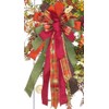 Handmade 10 " FALL FARMHOUSE BOW for GRAPEVINE WREATH SWAG
