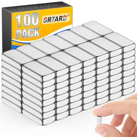 Grtard 50Pcs Strong Neodymium Magnets Bar, 20x5x2mm Heavy Duty Rare Earth Magnet, Rectangular Magnetic Bar, Small Powerful Magnets for Crafts Kitchen DIY Tool Storage Science Office
