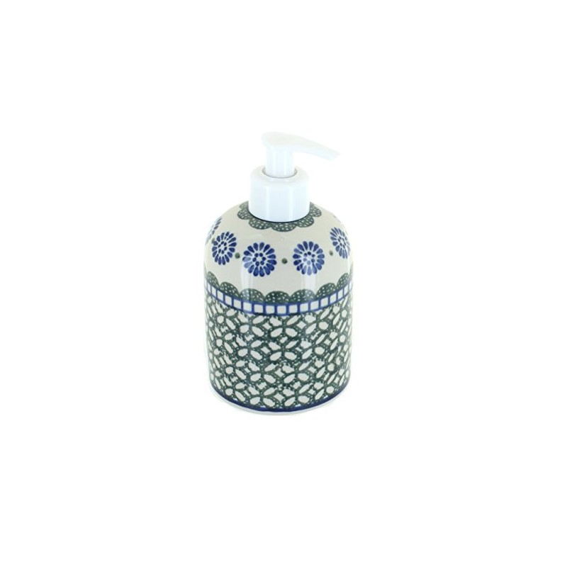 Blue Rose Polish Pottery - Green Maia Soap Dispenser -