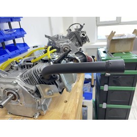 Exhaust Pipe With Female Threaded For Predator 212cc Go Kart & Mini Bikes, For Honda GX160 GX200 Black