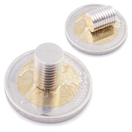 Brudazon 25 Mini Disc Magnets 8 x 1 mm N52 Strongest Level Neodymium Magnets Ultra Strong Power Magnet for Model Making, Photo, Whiteboard, Notice Board, Fridge, Crafts, Magnetic Disc Extra Strong