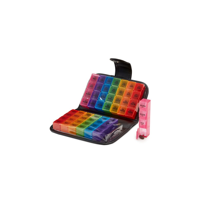 Fortnight Pill Organiser Wallet | 14 Day Removable Daily compartments