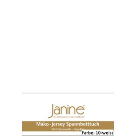 Janine Fitted Sheet Jersey 5007 Size 100 x 200 cm Colour 10 White Maco Fine Jersey