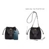 DORIS&JACKY Leather Drawstring Shoulder Bag Small 2 Way Bucket Crossbody
