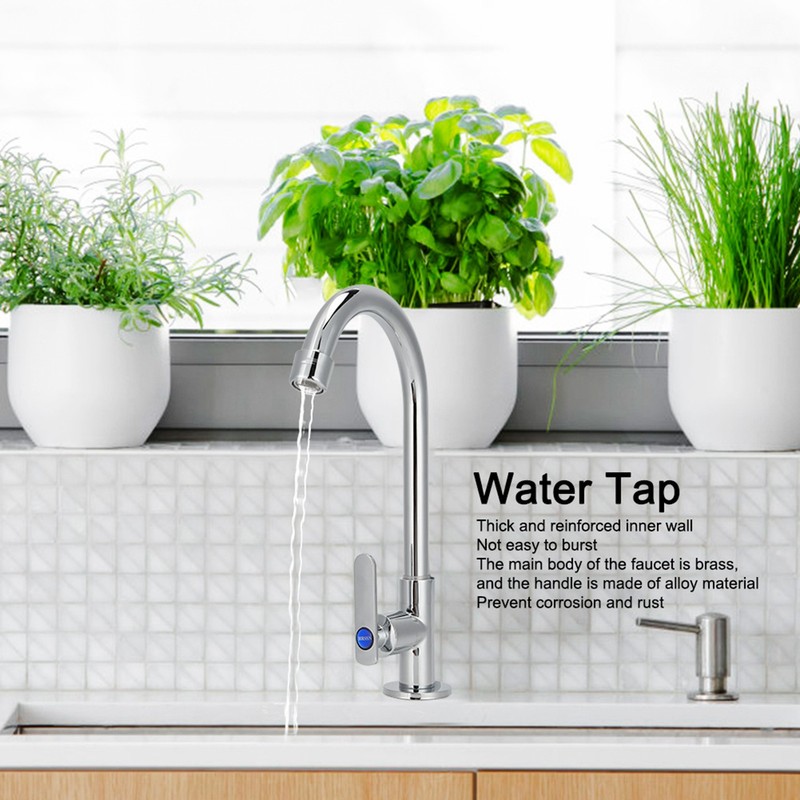 G1/2 Household Faucet Cold Water Basin Tap with Single Hole