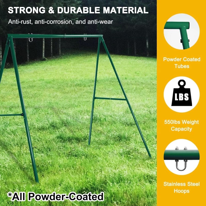 Hishine Swing Stand Heavy Duty Swing Frame Full Steel Metal