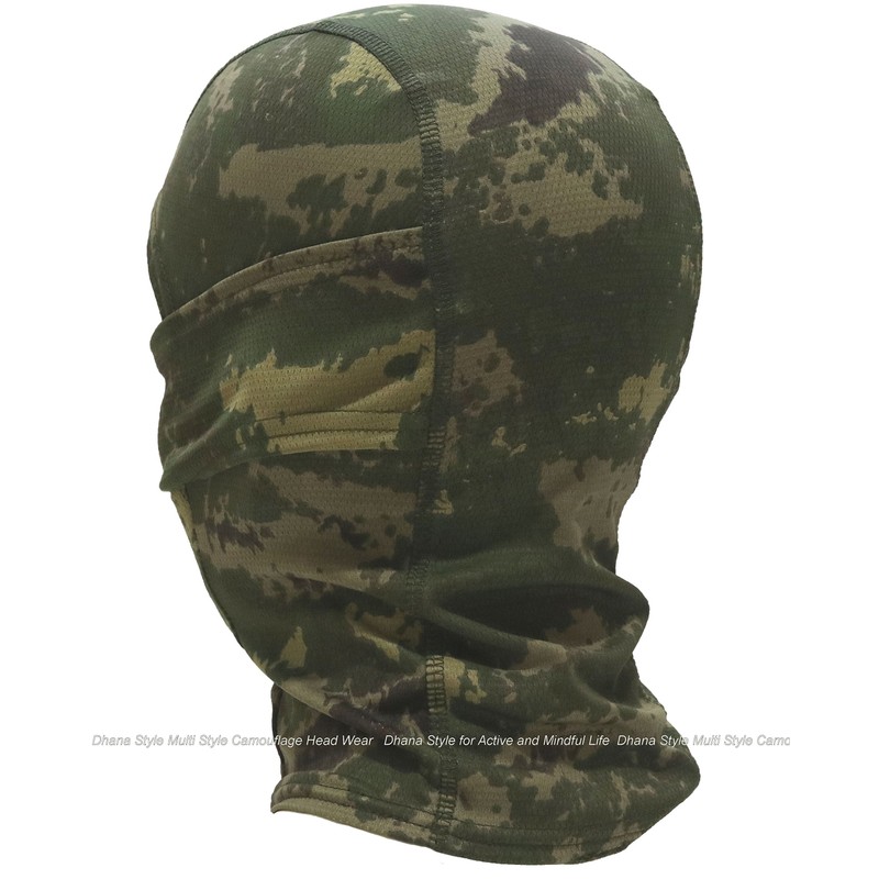 Dhana Style 3-Way Balaclava, Army Camouflage, BXB Tactical Face Mask/Military
