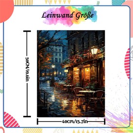 NYSDYSMYX Scenery Painting by Numbers Adult, Landscape Paint by Numbers Adult, Cheerful Painting, DIY Hand Painted Creative Craft Set for Gift Home Decoration