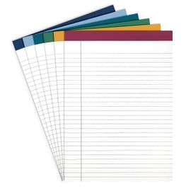 PAPERAGE Lined Legal Pads, (Jewel Tone), 6 Pack, 50 Sheets Each, Wide/Legal Ruled, Note Pads, Paper, 8.5 inches x 11 inches