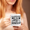 Happiness Is the Best Makeup Quote w/Pink Lipstick, Mascara &