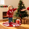 FEBSNOW Christmas Bathroom Rugs Decor, 21.6 Inch Christmas Red and