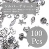 HappyHome Charm Parts, Pendant Top, Accessory Parts, 100 Pieces, Silver,