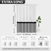 Seasonwood 84 inch Extra Long Shower Curtain Black and White