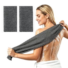 Zenbodis Toalla Japonesa, Zenbodis Toalla Exfoliante Zembodis De Baño De Doble Cara Para Limpieza Corporal Y Uso Diarioexfoliante (2PC-B)             