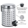 Wenko Pedal Bin "Leman" Perforated 3L in Silver