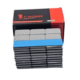 C-HORSE 90 Pcs,1 Oz, Grey, Adhesive Stick On Wheel Weights, Blue Adhesive Easy Peel Tape (1 Oz, Grey, 1 Box, 90 Pcs) Wheel Weights Stick On Wheels