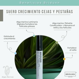 Bridunn Suero Crecimiento Pestañas y Cejas 7ml - Sin Bimatoprost, Activos Botánicos, Hipoalergénico, Crecimiento Natural, Cruelty Free