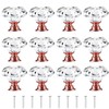 [12 PCS] Rose Gold Base Crystal Clear Glass Cabinet Drawer