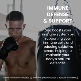 Bio Mirco High Strength Ultra Zinc Complex, 120 Premium Capsules, Immune System, Cognitive Function, Potent Dose, Made in The UK