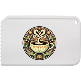 Azeeda 'Art Nouveau Coffee Cup' Plastic Ice Scraper (IC00045013)
