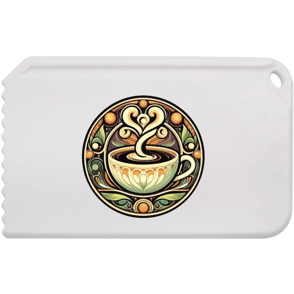 Azeeda 'Art Nouveau Coffee Cup' Plastic Ice Scraper (IC00045013)