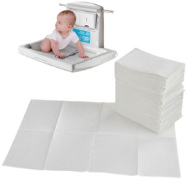 (Pack of 500) Baby Changing Station Liners - 18" x 13.5" Changing pad Liners for Commercial Baby Changing Tables, 2-Ply Changing Table Liners Refills for Commercial Restaurants, Doctor's Offices