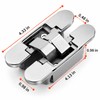 Invisible Door Hinges for Concealed Furniture Doors – Stainless Steel