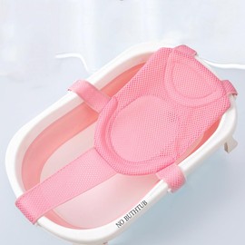 Baby Bath Seat Support Net Soft Baby Bathtub Pad Newborn Bath Cushion Breathable Infant Bathing Support Mat Shower Pad for 0-18 Months