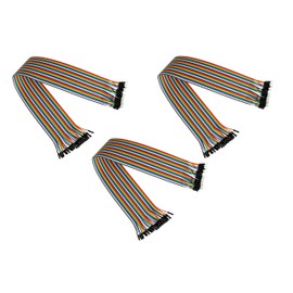kabelmeister - Jumper Wire/Wire Bridge Cable - Male to Female - Set of 3-40 cm - 40 pin separable wires for Arduino, Raspberry Pi, Banana Pi, Breadboad, Breadboard etc.