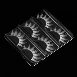 Namvo 3 Paar weiße falsche Wimpern, wiederverwendbares Make-up, Lange, Dicke, gekreuzte Wimpern für Cosplay, Maskerade, Party, dramatisches Volumen, Wimpern für besondere Anlässe