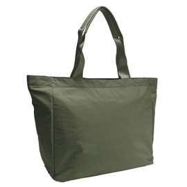 TASSINI TRENDS T Puffy Nylon Tote Bag, Large Women's Handbag with Compartments, Work and Everyday Use (DARKGREEN)