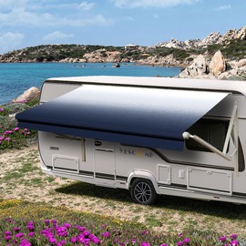 YESCAMP RV Awning Fabric Replacement Heavy Duty Weatherproof 4-Ply 18.5oz Vinyl Camper Awning Fabric - Universal Outdoor Canopy for Camper, Trailer, and Motorhome