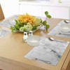 Ambesonne Marble Print Place Mats Set of 4, Stone Surface