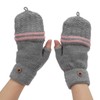 1Pair USB Heated Winter Gloves Mitten Knitting Hand Warmer Gloves