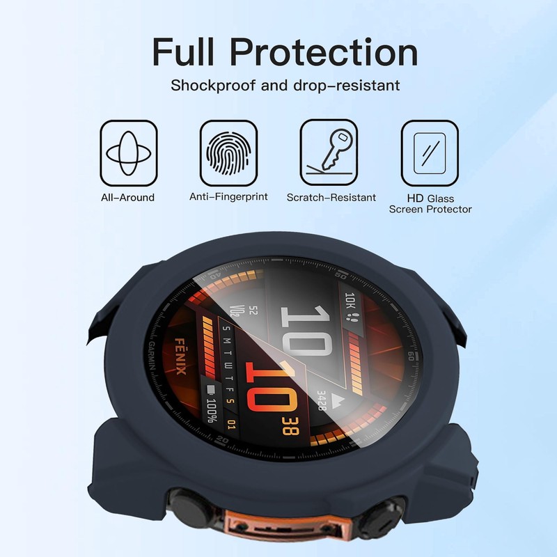 zZjoOoj Case for Garmin Fenix 8 47 mm Protective Case