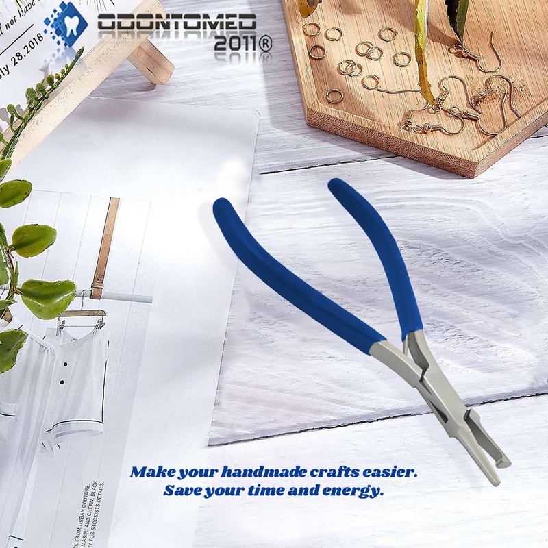 OdontoMed2011 Stainless Steel Split Ring Jewelry Plier, Round Handle, 5-Inch