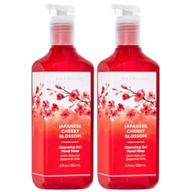 Bath & Body Works- Jabón de Manos en Gel Limpiador Bath and Body Works, Paquete de 2 de 8 Onzas (flor de Cerezo Japonesa)