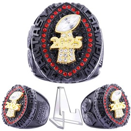 Fantasy Football Ring 2025 And Case Fantasy Football Trophy League Winner (ring and stand together, size 9)