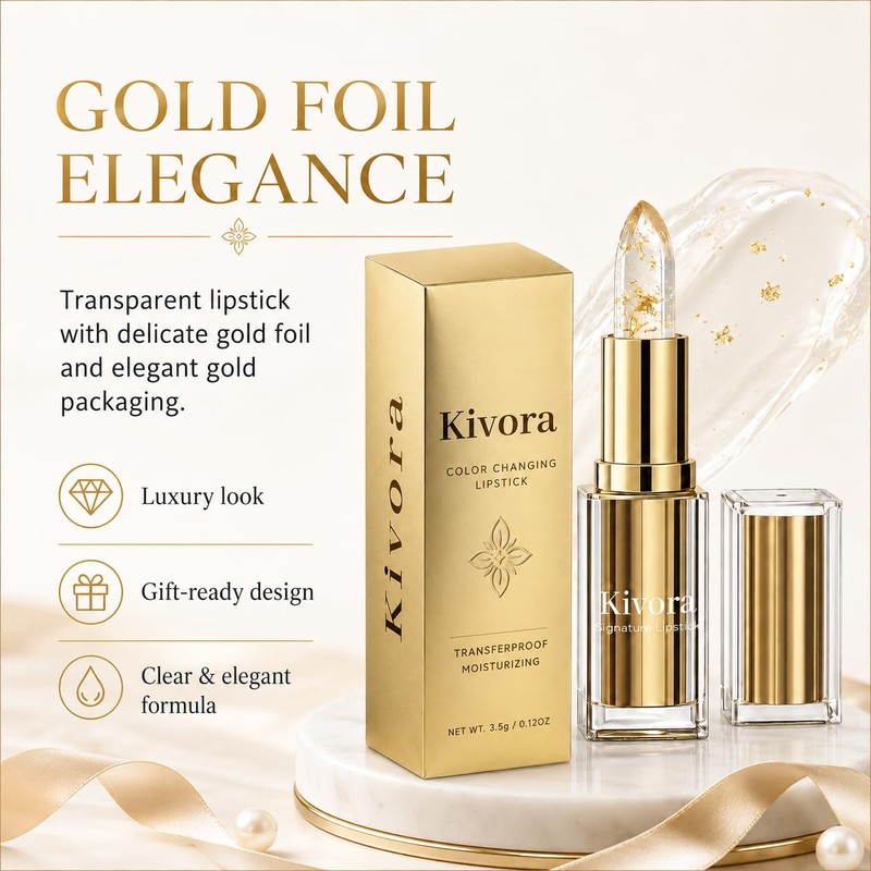 Kivora Lipstick for Older Women Kivora Colour Changing Lipstick
