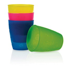 Nùby 4-pack cups colourful