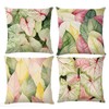 BAOKU Pink Roses and Butterfly Pattern Decorative Cushion Covers 18x18