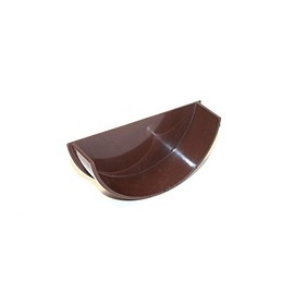 Pack of 2 RWE2BN Brown Internal Stop End Cap for 112mm Marshall Tufflex Half Round Gutter